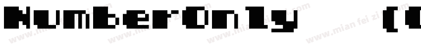 NumberOnly 粗体(Open Type TrueType)(V字体转换